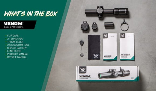 OPEN BOX [LIKE NEW] Vortex Venom 1-6X24 SFP Riflescope, 1x-6x Magnification, AR-BDC3 Reticle - VEN-1601
