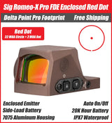 Sig Sauer Romeo X Pro FDE Enclosed Red Dot, Circle Dot, DPP Footprint, Enclosed Emitter, FDE Housing