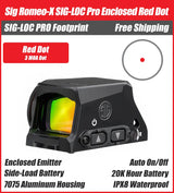 Sig Sauer Romeo X Pro Sig Loc Enclosed Red Dot, Sig Loc Pro Footprint, Enclosed Emitter, Black Housing
