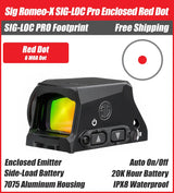 Sig Sauer Romeo X Pro Sig Loc Enclosed Red Dot, Sig Loc Pro Footprint, Enclosed Emitter, Black Housing