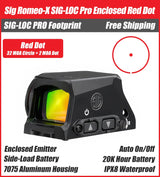 Sig Sauer Romeo X Pro Sig Loc Enclosed Red Dot, Sig Loc Pro Footprint, Enclosed Emitter, Black Housing