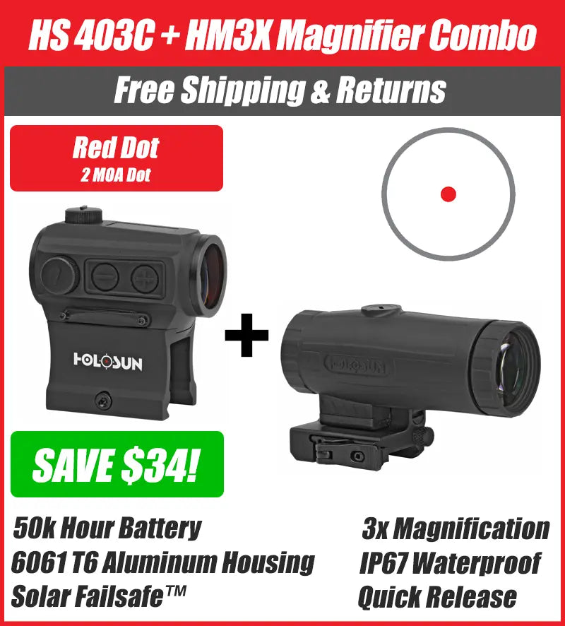 Holosun 403C + HM3X Magnifier Combo - HS403C+HM3X – Freedom