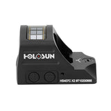 Holosun 407C X2, 2 MOA Red Dot, RMR Footprint, Side Battery, Solar Failsafe - HS407C-X2