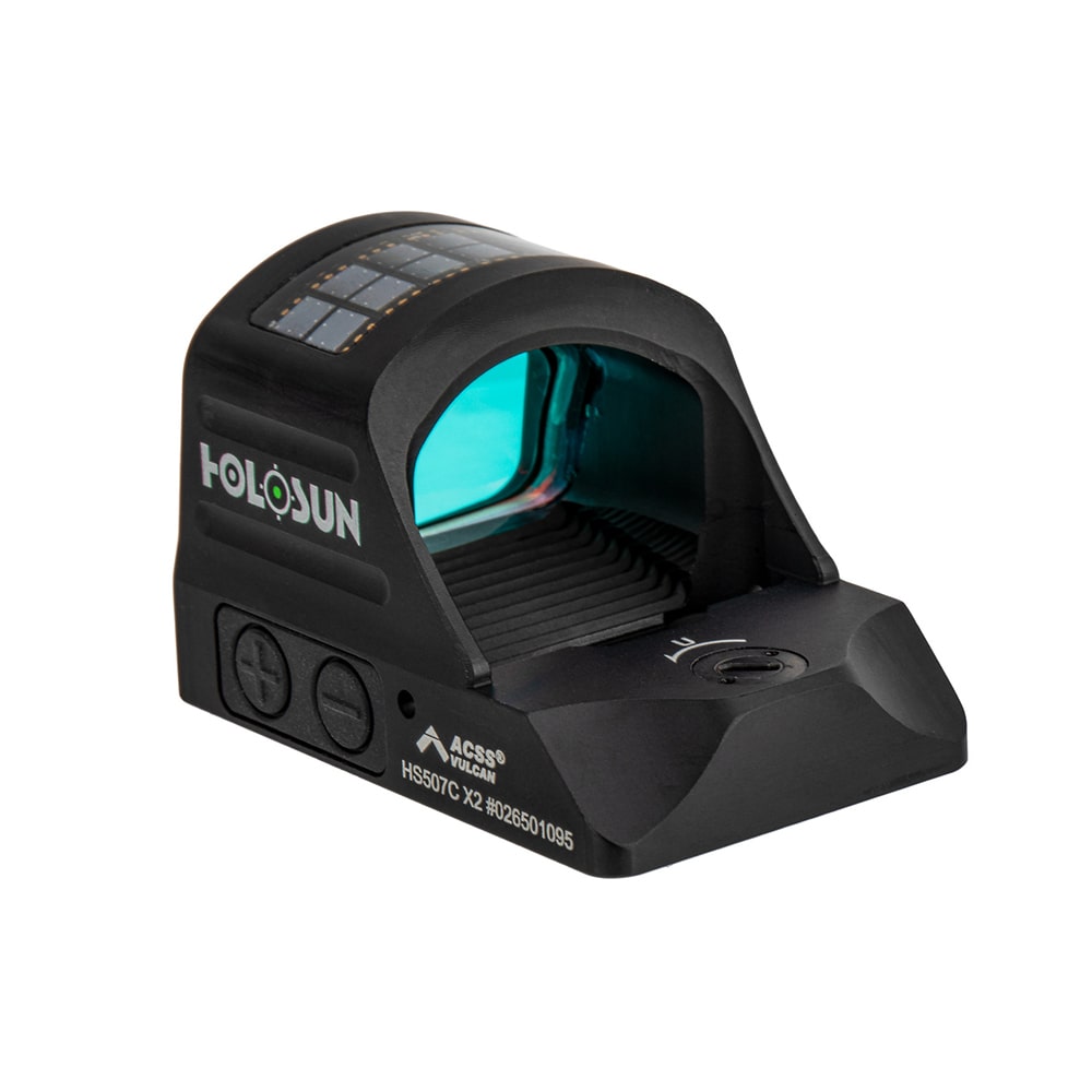 Holosun 507C X2 Green Dot ACSS Vulcan Reticle, RMR Footprint, Solar Failsafe - HE507C-GR-X2-ACSS