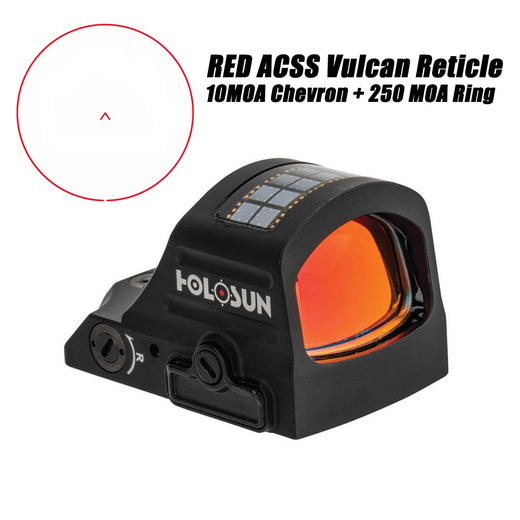 Holosun 507C X2 Red Dot ACSS Vulcan Reticle, RMR Footprint, Solar Failsafe - HS507C-X2-ACSS