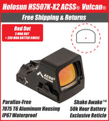 Holosun 507K X2 Red Dot ACSS Vulcan Reticle, K Series Footprint (Modified RMSc) - HS507K-X2-ACSS