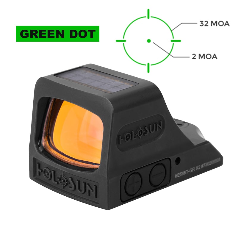 Holosun 508T Green X2 Reflex Sight - HE508T-GR-X2