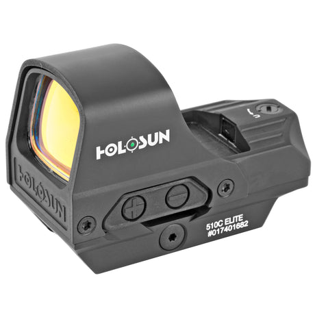 Holosun 510C Green Dot Reflex Sight, 65MOA Circle 2 MOA Dot, Solar with Internal Battery, Quick Release Mount, Protective Hood - HE510C-GR