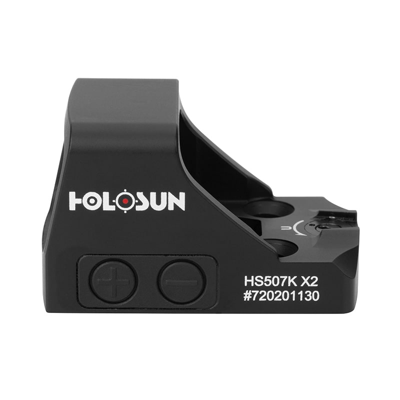 Holosun 507K X2 Red Dot, 32 MOA Ring & 2 MOA Red Dot, K Series Footprint (Modified RMSc), MRS Reticle, Side Battery - HS507K-X2