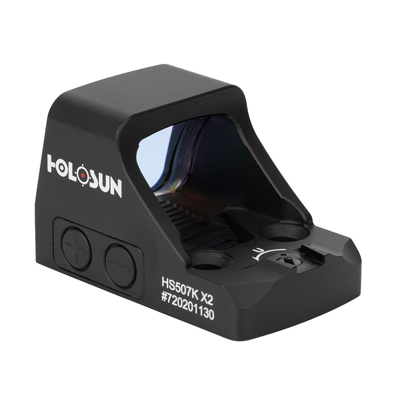 Holosun 507K X2 Red Dot, 32 MOA Ring & 2 MOA Red Dot, K Series Footprint (Modified RMSc), MRS Reticle, Side Battery - HS507K-X2