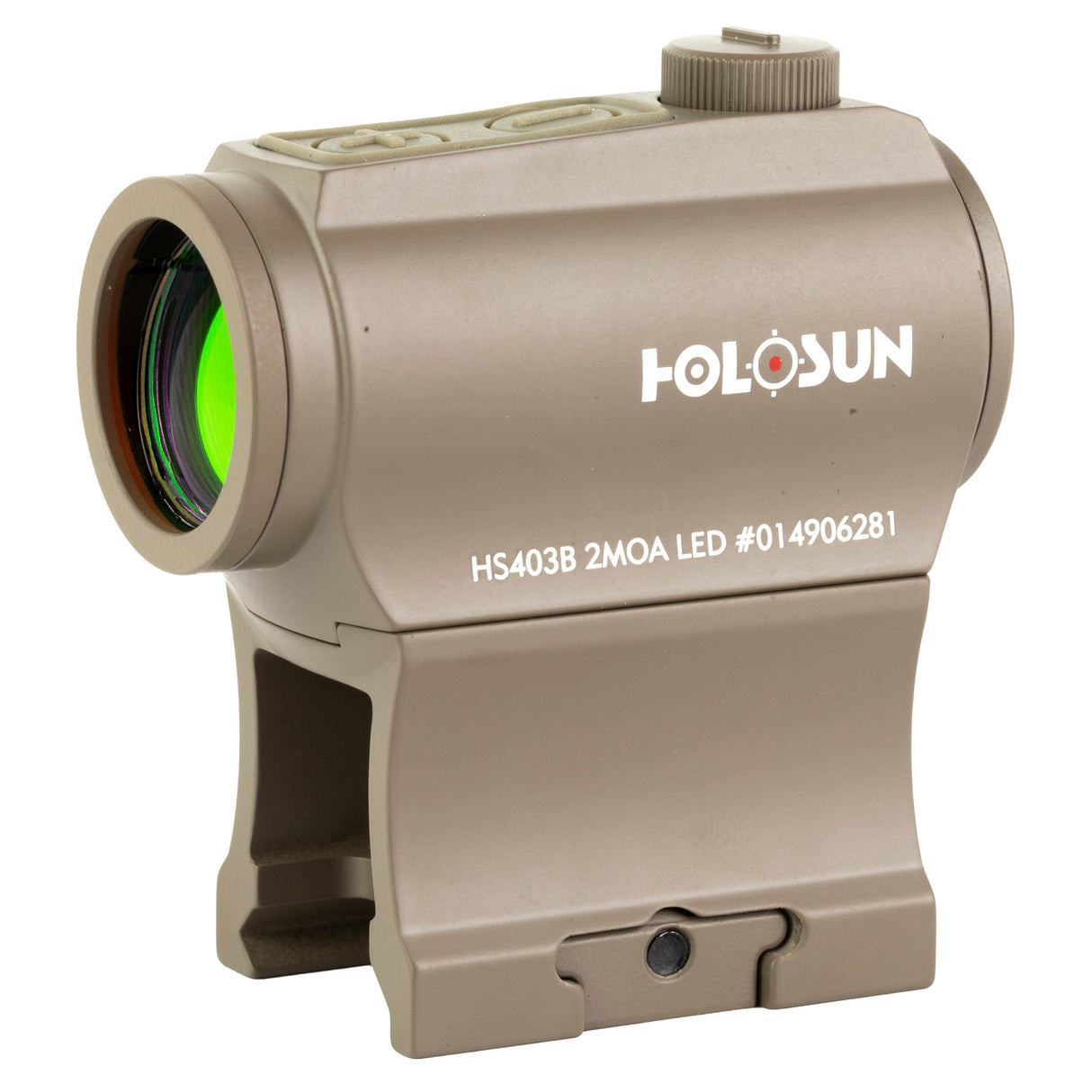 Holosun 403B FDE Red Dot 2 MOA High and Low Mount Bottom Battery Tray - HS403B-FDE