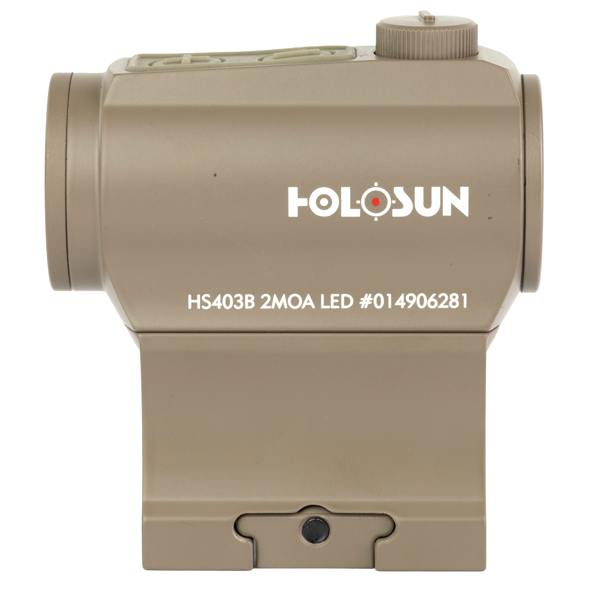 Holosun 403B FDE Red Dot 2 MOA High and Low Mount Bottom Battery Tray - HS403B-FDE
