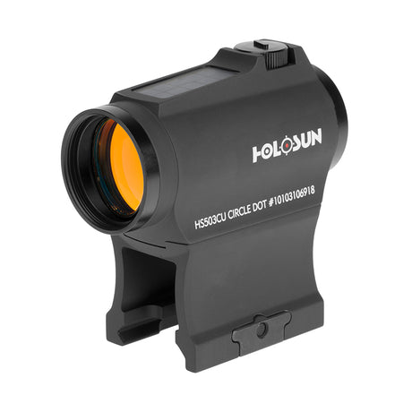 Holosun 503CU Red Dot Sight 2MOA dot with 65 MOA Circle Solar High and Low Mount - HS503CU