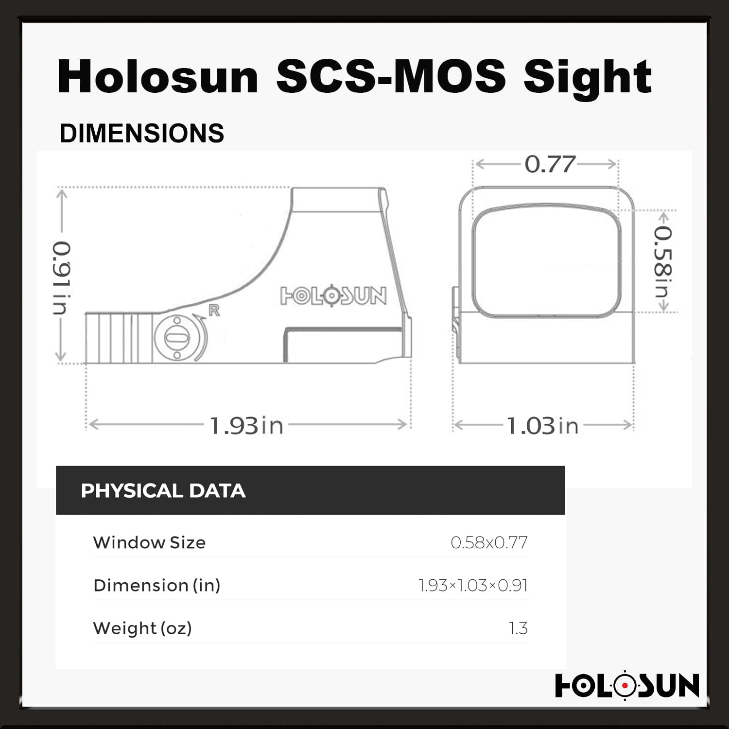 Holosun SCS MOS IN STOCK Low Price Guarantee Free Shipping & Returns ...