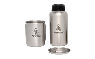 Pathfinder 32oz Stainless Steel Bottle, 25oz Stainless Steel Cup, Stainless Steel Cup Lid with Straining Holes, Bottle Stove 099GEN3BC-PF