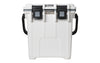 Pelican Elite Cooler, White/Gray, 20 Quarts, Molded-In Tie Downs, Integrated Cup Holders 20Q-1-WHTGRY