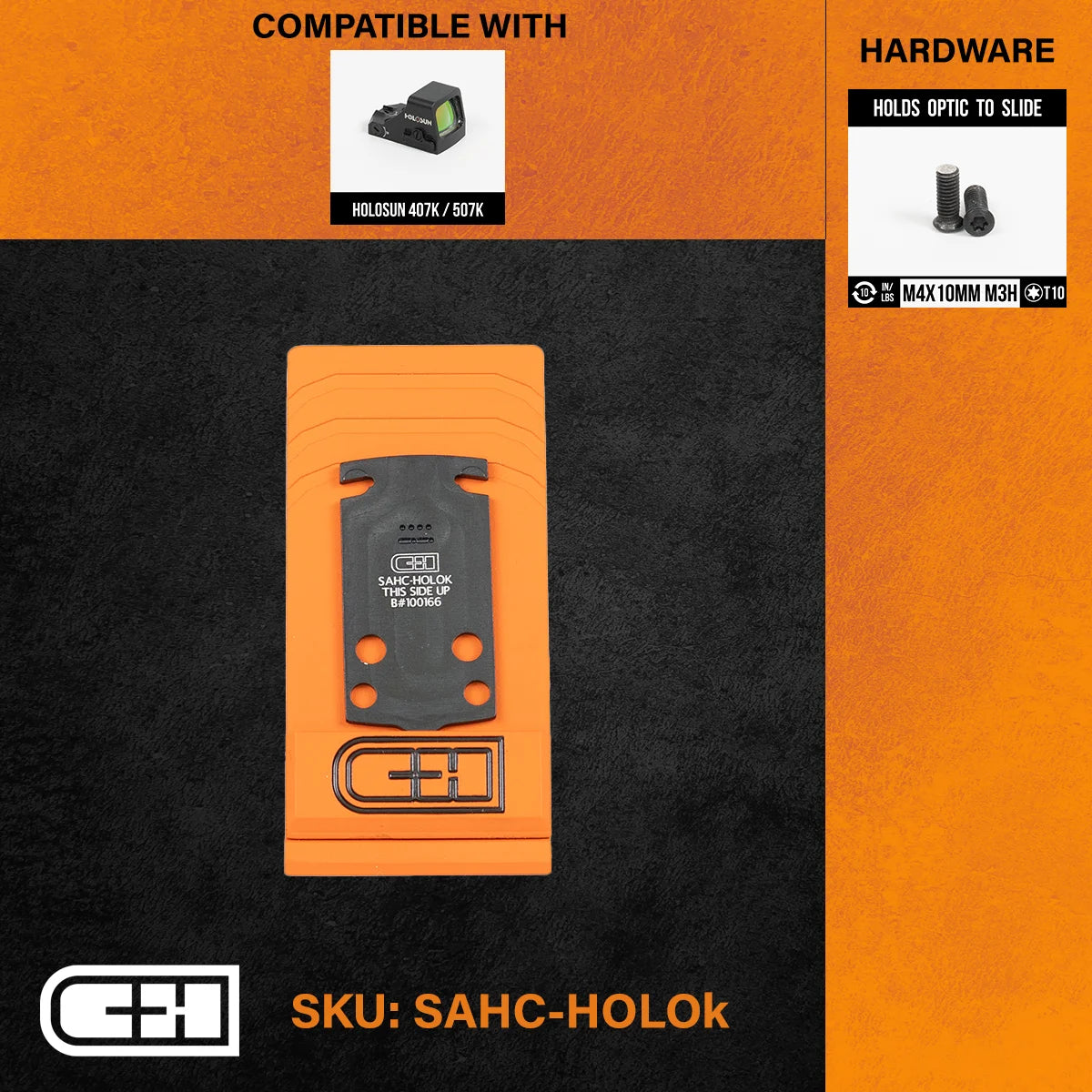 Springfield Hellcat OSP/RDP/PRO to Holosun 407K/507K/EPS Carry Adapter Plate - CHPWS - SAHC-HOLOk