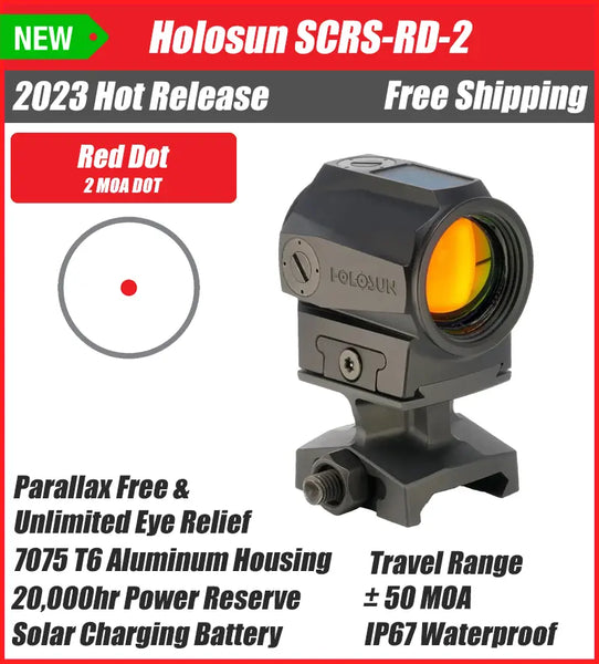 Holosun SCRS 2 MOA Red Dot - SCRS-RD-2 – Freedom Gorilla