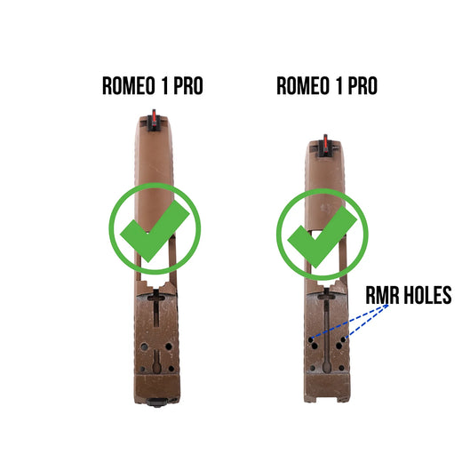 Sig P320 Romeo 1 Pro Slide and without Rear Dovetail Sights Attached to Holosun 509T Adapter Plate for - CHPWS - SGX-509T-ST