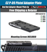 CZ P-09 Pistol Red Dot Adapter Mount Plate - OuterImpact