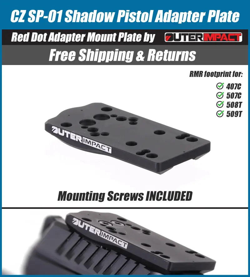 CZ SP-01 Shadow Red Dot Adapter Mount Plate - OuterImpact