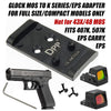 Glock MOS Fullsize & Compact to K Series Adapter Plate - 407K, 507K, EPS, EPS Carry - Titanium (Does Not Fit 43X/48 MOS) - DPP
