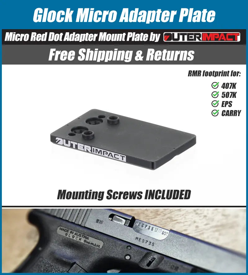 Glock Micro Red Dot Adapter Mount Plate - OuterImpact