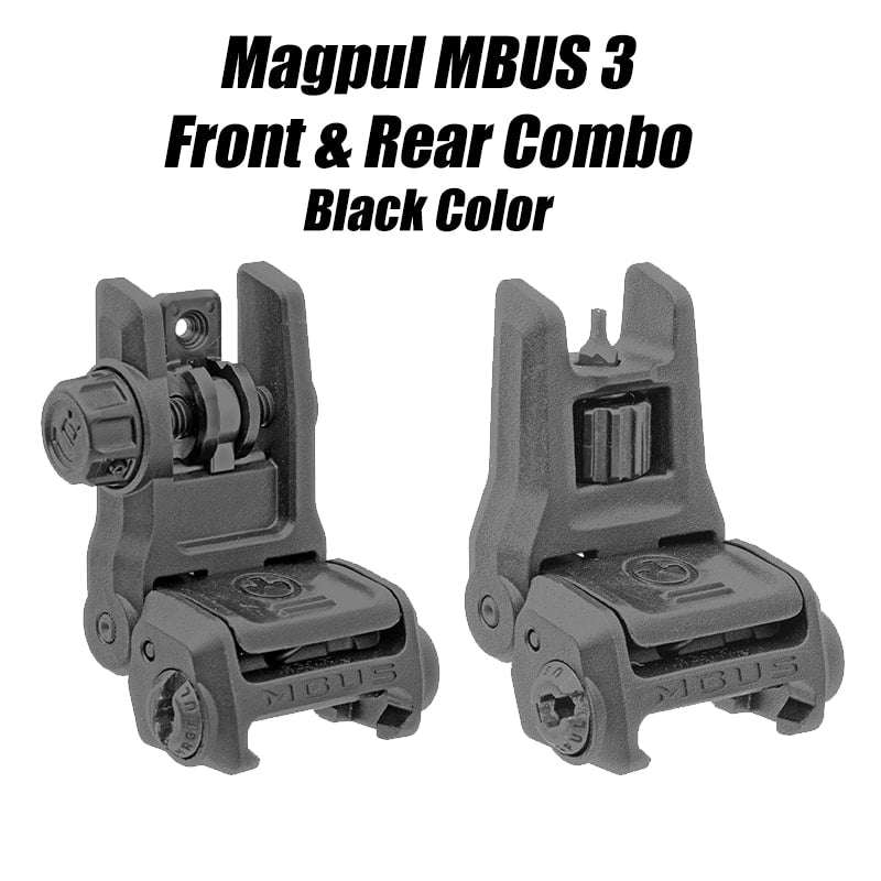 Magpul MBUS 3 Sights - Front, Rear, or Combo - Black, OD Green, FDE