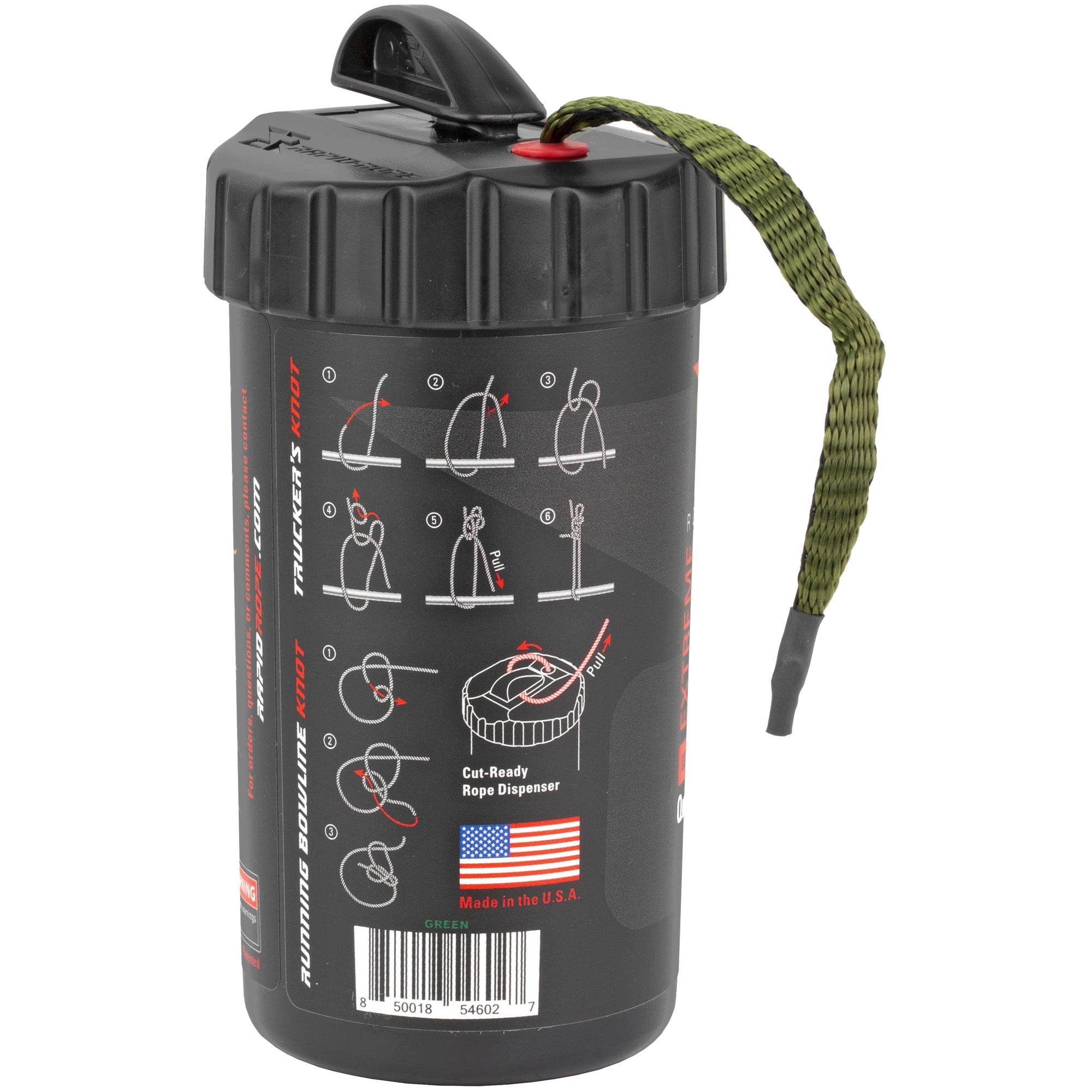 Rapid-Rope Rope Canister 120' OD Green