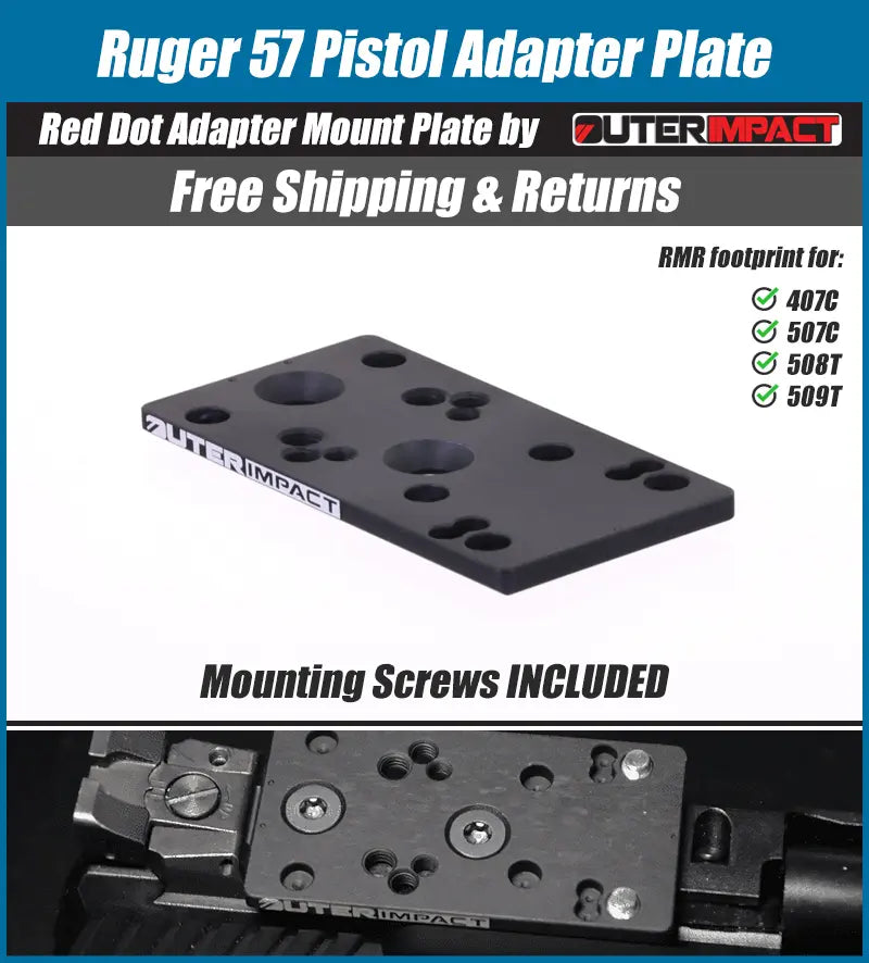 Ruger-57 Pistol Red Dot Adapter Mount Plate - OuterImpact