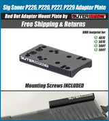 Sig Sauer P226, P220, P227, P229 Pistols Red Dot Adapter Mount Plate - OuterImpact